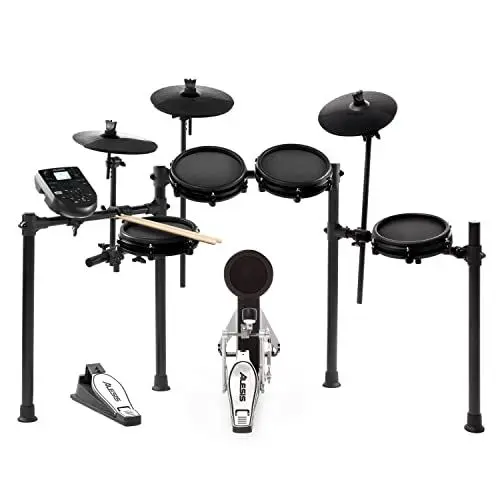 Produktbild: Alesis Nitro Mesh Kit - Schlagzeug Elektronisch mit USB MIDI Anschlüsse, Drumsticks, 385 Drum Sounds und 60 Play Along Tracks