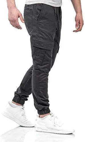 Produktbild: ALESSANDRO SALVARINI Herren Outdoor Cargohose Cargo Hose Stoff lang viele Taschen AS270 (AS-270-Anthrazit-W40-L30)