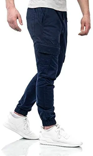 Produktbild: ALESSANDRO SALVARINI Herren Outdoor Cargohose Cargo Hose Stoff lang viele Taschen AS270 (AS-270-Dunkelblau-W31-L32)