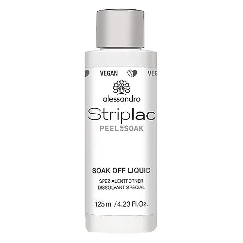Produktbild: alessandro Striplac Peel or Soak Soak-Off Liquid – Spezialentferner zur Ablösung von Peel or Soak Striplac – Mit Mangoduft – 1 x 125ml