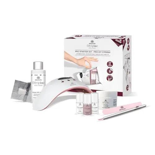Produktbild: alessandro Striplac Pro Starter Kit – UV-Nagellack Set – Für eine professionelle und schonende Maniküre in 15 Minuten – Vegan und tierversuchsfrei – Inkl. LED-Lampe