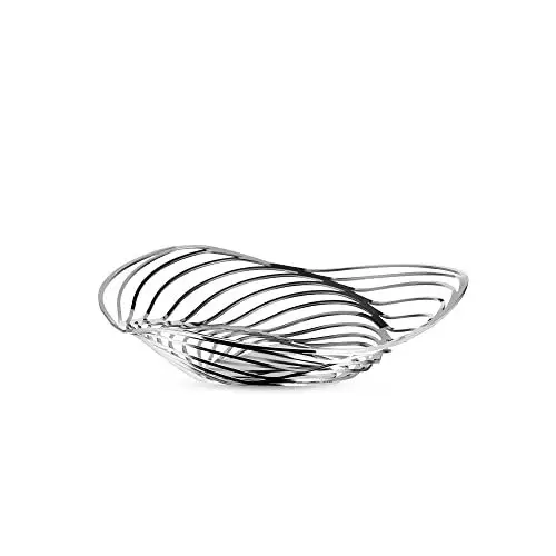 Produktbild: Alessi ACO02 Trinity Korbschale aus Edelstahl 18/10 glänzend poliert ᴓ 26,0cm, 12 x 27 x 12.5 cm