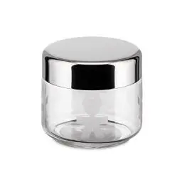Produktbild: Alessi AKK35 GIROTONDO Küchendose aus Glas mit abgedichtetem Deckel aus Edelstahl, Ã˜ 8,3cm, H 28cm, Rot