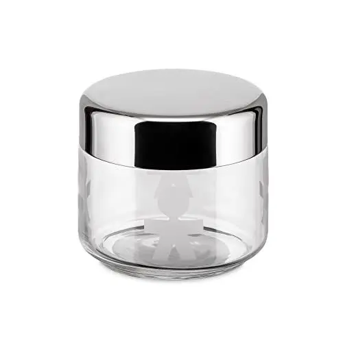Produktbild: Alessi AKK35 GIROTONDO Küchendose aus Glas mit abgedichtetem Deckel aus Edelstahl, Ã˜ 8,3cm, H 28cm, Rot