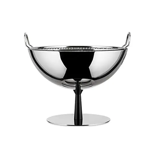 Produktbild: Alessi Obstschale/Sieb aus Edelstahl Fuß aus Aluminium, anthrazit, Silber