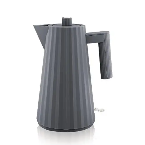 Produktbild: Alessi Plissé MDL06 G - Elektrischer Wasserkocher aus Thermoplastischem Harz, Europäischer Stecker 2400W, 170 cl, Grau