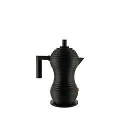 Produktbild: Alessi Pulcina MDL02/3 BB - Design-Espresso-Kaffeemaschine, aus Aluminiumguss mit Griff und Knopf aus PA, 3 Tassen, Schwarz
