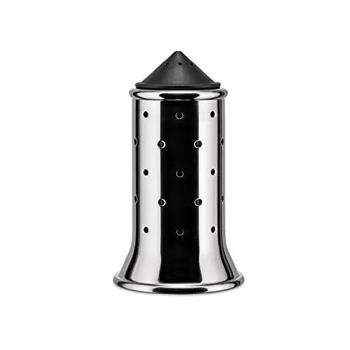 Produktbild: Alessi Salzstreuer aus Edelstahl mit Deckel und Verschluss aus PA,schwarz, 3 x 7 x 10 cm