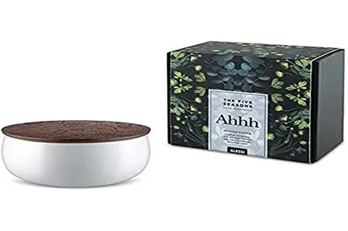 Produktbild: Alessi The Five Season MW62L 2 W Duftkerze aus Pflanzlichem Wachs, Gross-Kardamom, Hyazinthe und Vetiver, Weiß, Large, 601