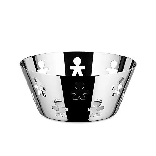 Produktbild: Alessi | Girotondo AKK04 - Designkorb mit Lochverzierung, Edelstahl 18/10, poliert, Silber