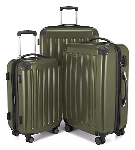 Produktbild: Alex - 3er Kofferset, TSA, Trolley-Set, Rollkoffer, Reisekoffer, (S, M & L), Avocado