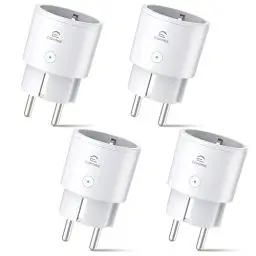 Produktbild: Alexa Steckdose 4er Pack, EIGHTREE Smart WLAN Steckdose mit Strommessung, Sprachsteuerung & Timer, Smart Home WiFi Steckdose funktioniert mit Alexa, Google Home, Nur 2.4GHz WiFi