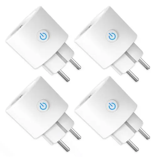 Produktbild: Alexa Steckdose WLAN mit Strommessung 16A ANTELA Smart Steckdose kompatibel mit Google Home, Stromverbrauch Messen, Smart Life APP, 2,4GHz, 4 PCs