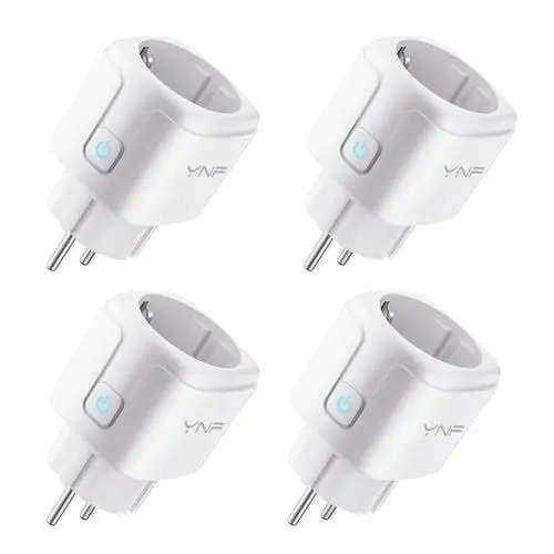 Produktbild: Alexa Steckdose, YNF Smart Steckdosen 16A, Einfache Einrichtung mit One Voice Command, Sprachsteuerung & Timer, Smart Home Steckdose funktioniert mit Alexa, 4er Pack