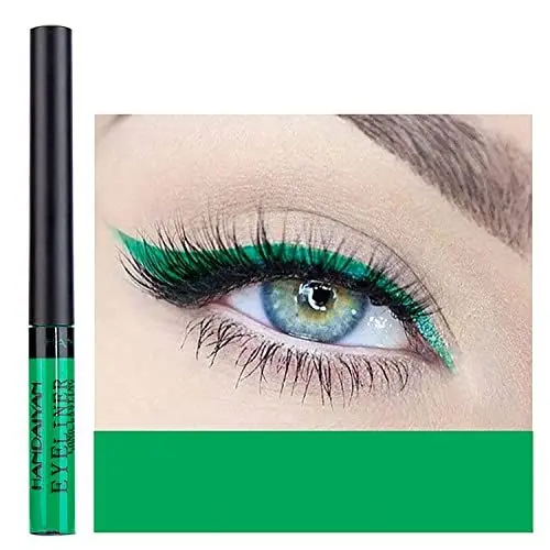 Produktbild: ALEXOUN 11 bunt Farben Liquid Glitter Eyeliner Farben Lidstrich Stifte Glitter Eye Pencil, Augen Make-up Langlebiger Wasserdichter Shimmer Sparkling Eyeliner Lidschatten, 1PC Grün