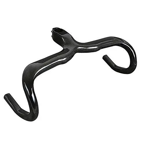 Produktbild: Alfa Pasca Carbon Fahrradlenker Rennrad Lenker integrierter Vorbau Lenker Schwarz Lenker Fahrrad Ultraleicht Zubehör 400x90mm