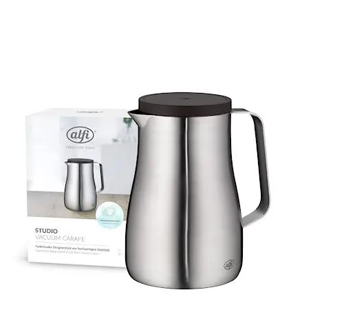 Produktbild: alfi STUDIO TT 0,70l, stainless steel, Isolierkanne aus doppelwandigem Edelstahl mattiert, hält 12 Stunden warm, 24 Stunden kalt, Drehverschluss, Öffnung groß, Thermoskanne, spülmaschinenfest