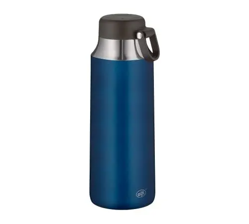 Produktbild: alfi CITY TEA BOTTLE 900ml, mystic blue, Edelstahl-Thermoflasche mit Trageschlaufe, robuste Thermoflasche auslaufsicher, Teeflasche, große Öffnung, hält 12 Std. warm, absolut dicht, spülmaschinenfest