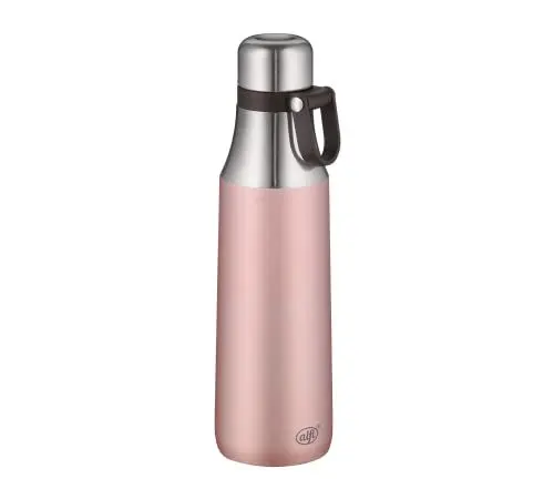 Produktbild: alfi CITY BOTTLE LOOP 500ml, rose, Edelstahl-Trinkflasche mit Trageschlaufe, robuste Thermoflasche auslaufsicher, hält 16 Stunden kalt, absolut dicht, Flasche für Kohlensäure, spülmaschinenfest