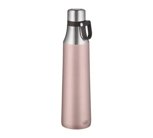 Produktbild: alfi CITY BOTTLE LOOP 700ml, rose, Edelstahl-Trinkflasche mit Trageschlaufe, robuste Thermoflasche auslaufsicher, hält 16 Stunden kalt, absolut dicht, Flasche für Kohlensäure, spülmaschinenfest