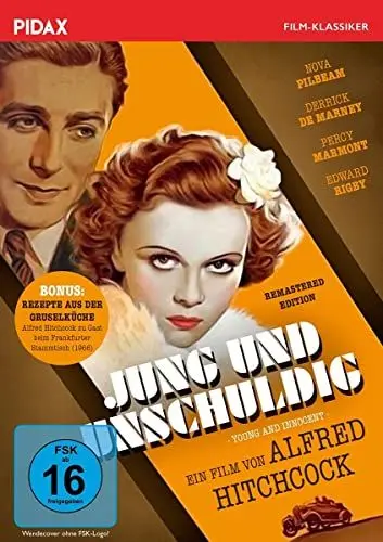 Produktbild: Alfred Hitchcock: Jung und unschuldig / Spannender Thriller mit beiden deutschen Synchros + Bonus: Alfred Hitchcock zu Gast beim Frankfurter Stammtisch (Pidax Film-Klassiker)