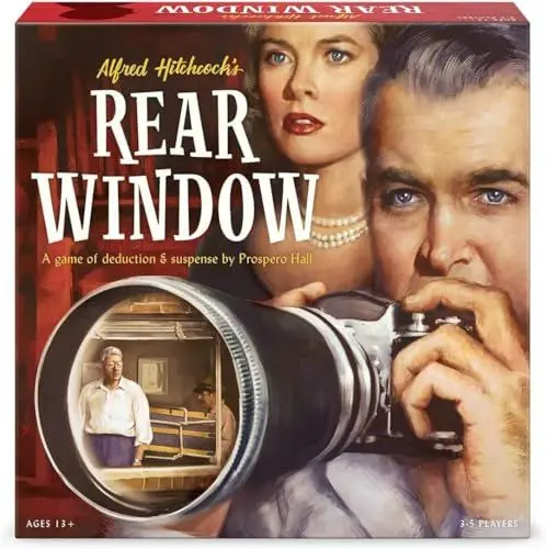 Produktbild: Alfred Hitchcock`s Rear Window Board Game - Mysterious Cooperative Decision Making Game Features Hollywood Legends Grace Kelly and Jimmy Stewart