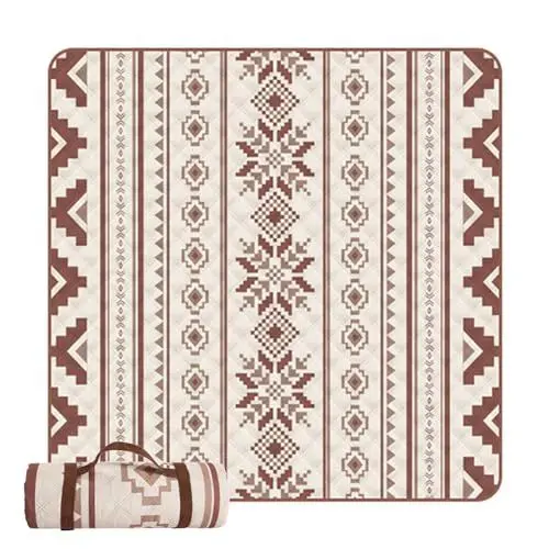 Produktbild: ALI2 Faltbare Picknickdecke, Feuchtigkeitsfeste Matte für den Picknickdecke, Strand Campingmatte für Trocken Strand, BBQ, Picknick, Wandern, Reisen Campingdecke (200 x 200cm), SYLHDE6006-A