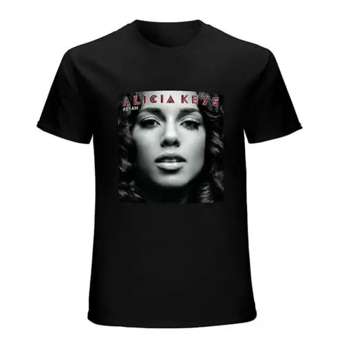 Produktbild: Alicia Keys As I Am Fashion Cotton Unisex Mens Tees Short Sleeve T-Shirt Black XL
