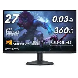 Produktbild: Alienware AW2725DF 27 Zoll QHD (2560x1440) Gaming Monitor, 360Hz, QD OLED, 0.03ms, AMD FreeSync Premium Pro, 99.3% DCI-P3, HDR400, USB-C, 2X DisplayPort, HDMI, 4X USB, 3 Jahre Garantie