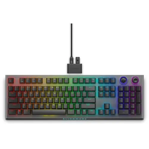 Produktbild: Alienware Tri-Mode kabellose Gaming Tastatur - AW920K (Dark Side of The Moon)