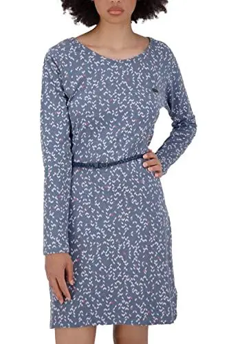 Produktbild: alife & kickin and Kickin Damen EllinAK B Longsleeve Dress Kleid Damenkleid Freizeitkleid Sommerkleid XS-XXL, Nightblue Melange