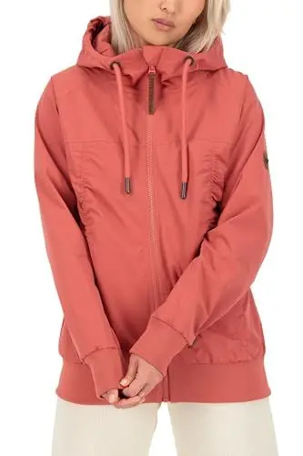 Produktbild: ALIFE and Kickin NaminiAK A Jacket - Damen Übergangsjacke mit Kapuze, Leichte Jacke in Frischen Frühlingsfarben, Trendiges Design mit Gerafften Ziernähten Damen Übergangsjacke, Jacke Astro dust M