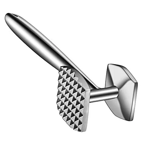 Produktbild: Aliglow Fleischklopfer 304 Edelstahl Fleischhammer/Schlägelwerkzeug/Pounder zum Zartmachen und Schlagen von Steak, Rindfleisch und Geflügel Solide Metallkonstruktion