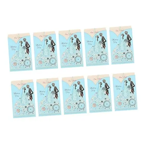 Produktbild: Alipis 10 Stück Hochzeitseinladungen mit Hohldesign und Quasten Hochzeitskarten für Hochzeiten und Jubiläen