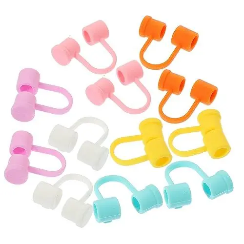 Produktbild: Alipis 12pcs Silikon Stroh Spitze Stroh Stroh Coversstraw Stroh Tipps Protektoren Stroh Dichtung Splash