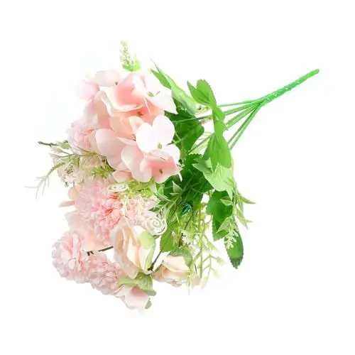 Produktbild: Alipis 1Stk Hochzeitssimulation Blumenstrauß Anordnung Braut- echte Blumen Dekoration künstliche blüten Artificial Simulationsblumenstrauß Hochzeitsblumenstrauß Seidentuch Rosa