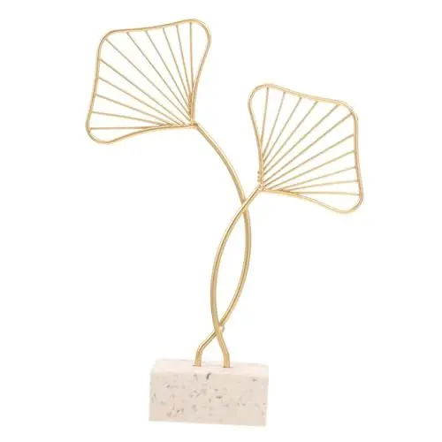 Produktbild: Alipis Ginkgo-blätter-Ornament Ginkgo-Kunst-skulptur Eisen-Handwerk Heim-/Wohnzimmer-Dekoration