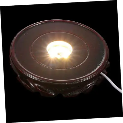 Produktbild: Alipis 1Stk Schreibtischlampe Esstischdekoration Monitorhalterung Ausstellungsstand bürodeko büro dekoration weihnachtsdeko Hausverzierung auf Holzbasis USB-Lichtbasis hölzern Coffee