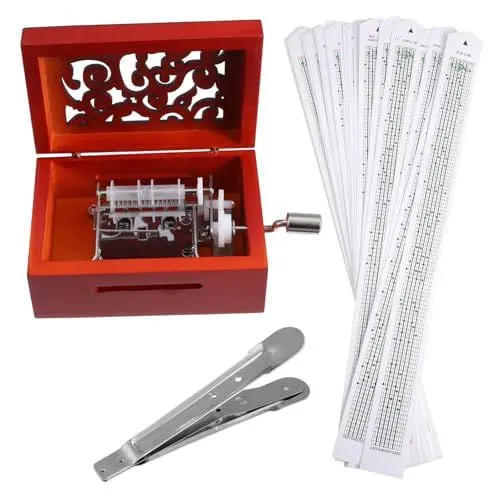 Produktbild: Alipis 1Stk Spieluhr selber bauen Mini-Spielzeug selbstgemachte Ornament-Kits musikalische Spielzeug Holz rot