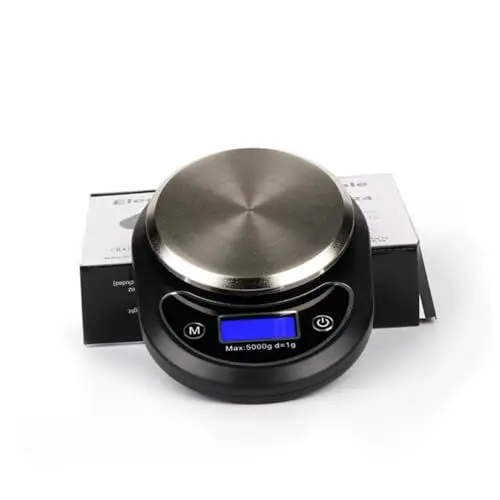 Produktbild: Alipis Küchenwaage 5 Kg 0 1 G Präzise Digitale Backwaage Kompaktes Design Zum Kochen Glatt Schwarz