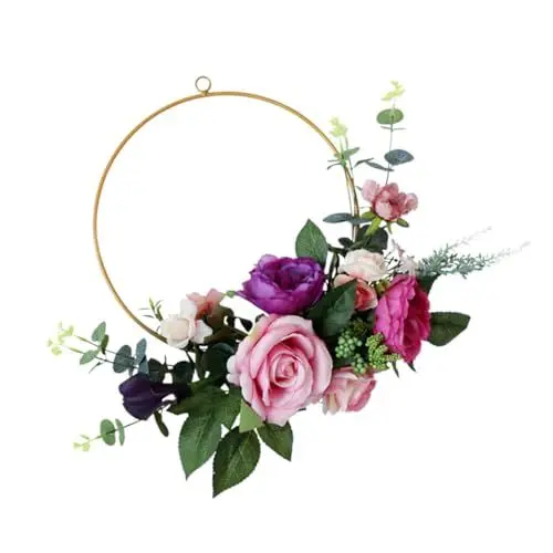 Produktbild: Alipis Metallkranz Eisenkunst-Dekoration Spitzengirlande für Hochzeit Zuhause Café Umweltfreundlicher Künstlicher Blumenkranz