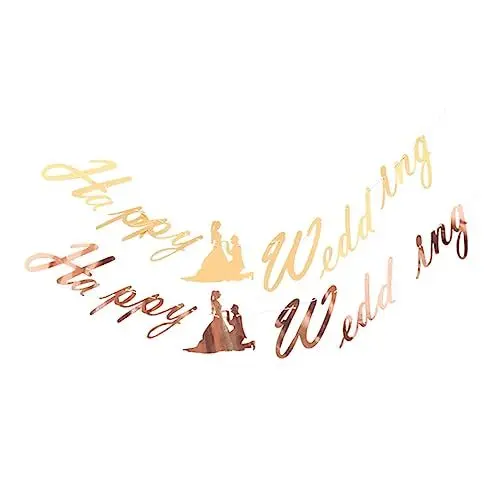Produktbild: Alipis Hochzeits-banner mit Buchstaben Hochzeitsdekor Banner für Die Hochzeitsfeier Einfach Zu Dekorierendes Hochzeitsbanner