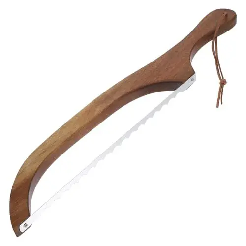 Produktbild: Alipis Brot Lame Messer 1 Satz Brotsäge Brotschneider Bogen Brotschneider Teigritzklingen Sauerteigbrotmesser Brotteigschneider Brotschneidemesser Sauerteig Rasiersäge Brotmesser Akazie