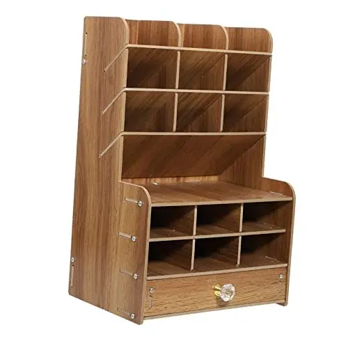 Produktbild: Alipis 1 Satz Desktop-aufbewahrungsbox Organisator Für Bürobedarf Bürotisch-Organizer Stifthalter Für Den Schreibtisch Organizer Zur Aufbewahrung Von Kosmetika Netz Schulmaterial Holz