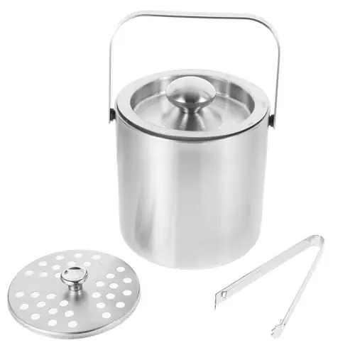 Produktbild: Alipis 1 Satz Eis Eimer -bierkübel Eisspeichereimer Getränkewanne Wein Eiskübel Flaschenkühler Party-eishalter Eiskorn Isolierter Eiskübel Rostfreier Stahl Geschirr Verdicken