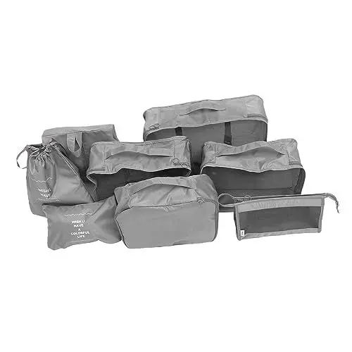Produktbild: Alipis 1 Satz Kofferverpackungswürfel Packorganisatoren Verpackungswürfel Für Toilettenartikel Kulturtaschen Reiseaufbewahrungstaschen Haushalt Neunteiliges Set Polyester Reisen