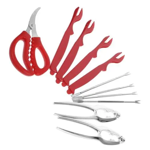 Produktbild: Alipis 1 Satz Krabbenklauen Hummerknacker Garnelenwerkzeug Meeresfrüchtezubehör Meeresfrüchte Gabeln Hummerwerkzeug Krabbencracker und Werkzeuge Hummer-Picks Küchengeräte Rostfreier Stahl