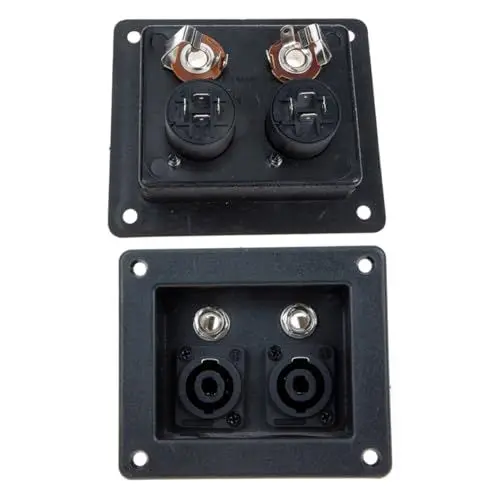 Produktbild: Alipis Mühelose Installation Von Bühnenlautsprechern 80 X 90 Mm Schwarze Lautsprecheranschlussplatte Anschlussklemmen Für Subwoofer-Boxen