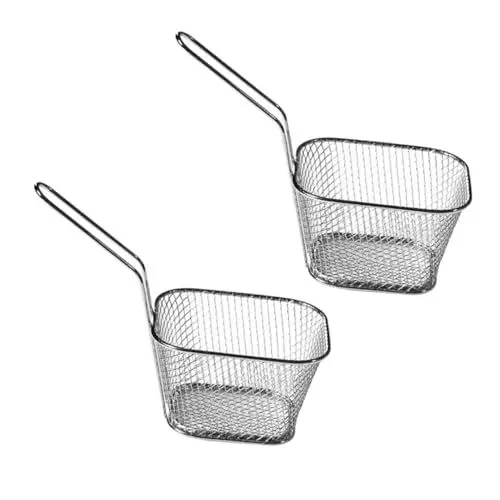 Produktbild: Alipis 1 Satz Mini-frittierkorb Kartoffel-fritten-korb Präsentationskorb Für Lebensmittel Frying Basket French Fries Basket Mini Frittierkörbe Effiziente Frittierkörbe Eisendraht 2st