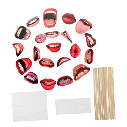 Produktbild: Alipis 20-teiliges Set Mit Photo Booth Requisiten Sticks Lustige Lippen Dekorationen Für Geburtstagsfeiern